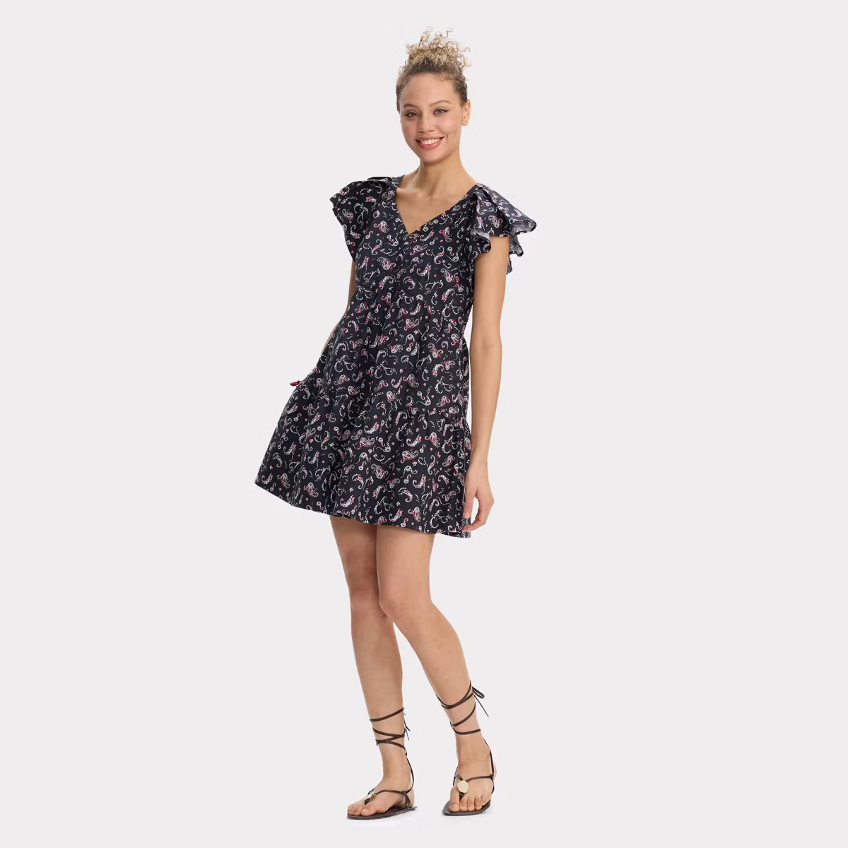 Women's Tiered Ruffle Short Sleeve Mini A-Line Dress - Universal Thread™ | Target