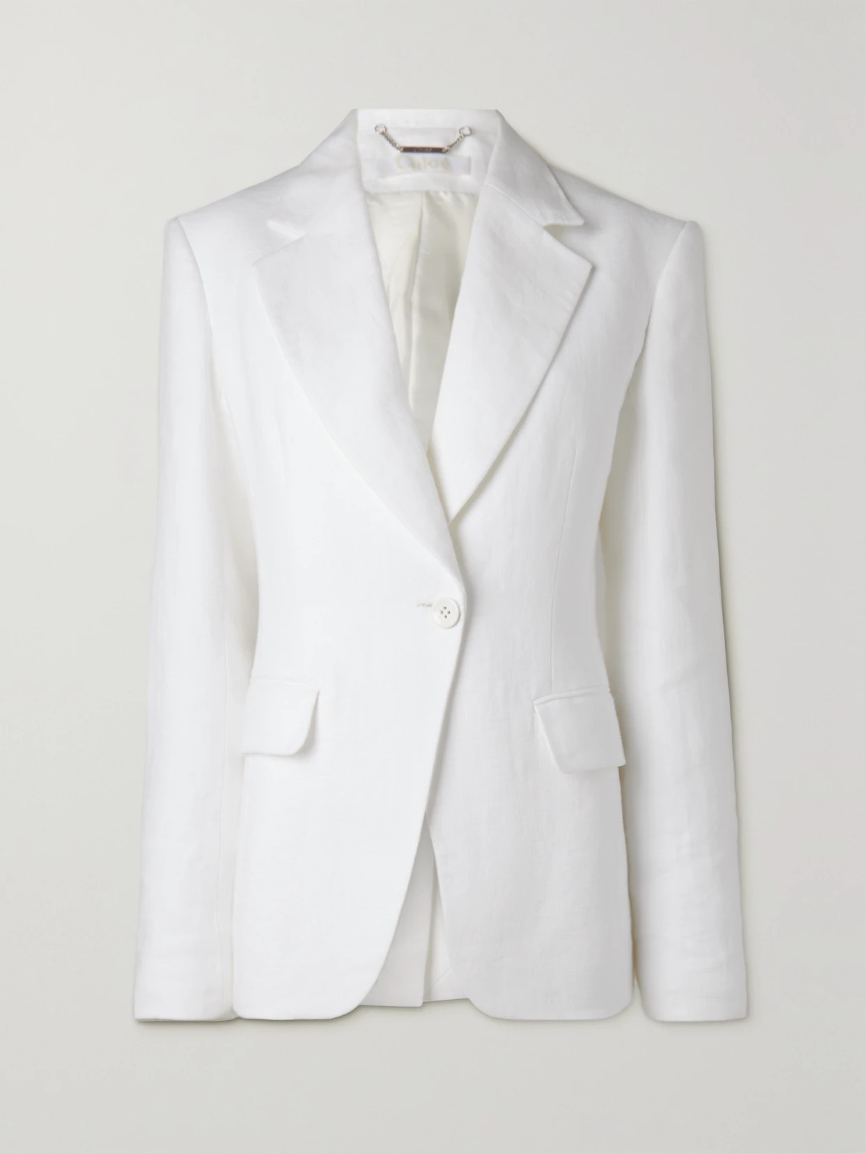Chloé - Linen And Cotton-blend Blazer - White - FR 44 | NET-A-PORTER APAC