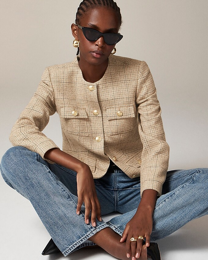 Isabelle lady jacket in plaid English wool | J. Crew US