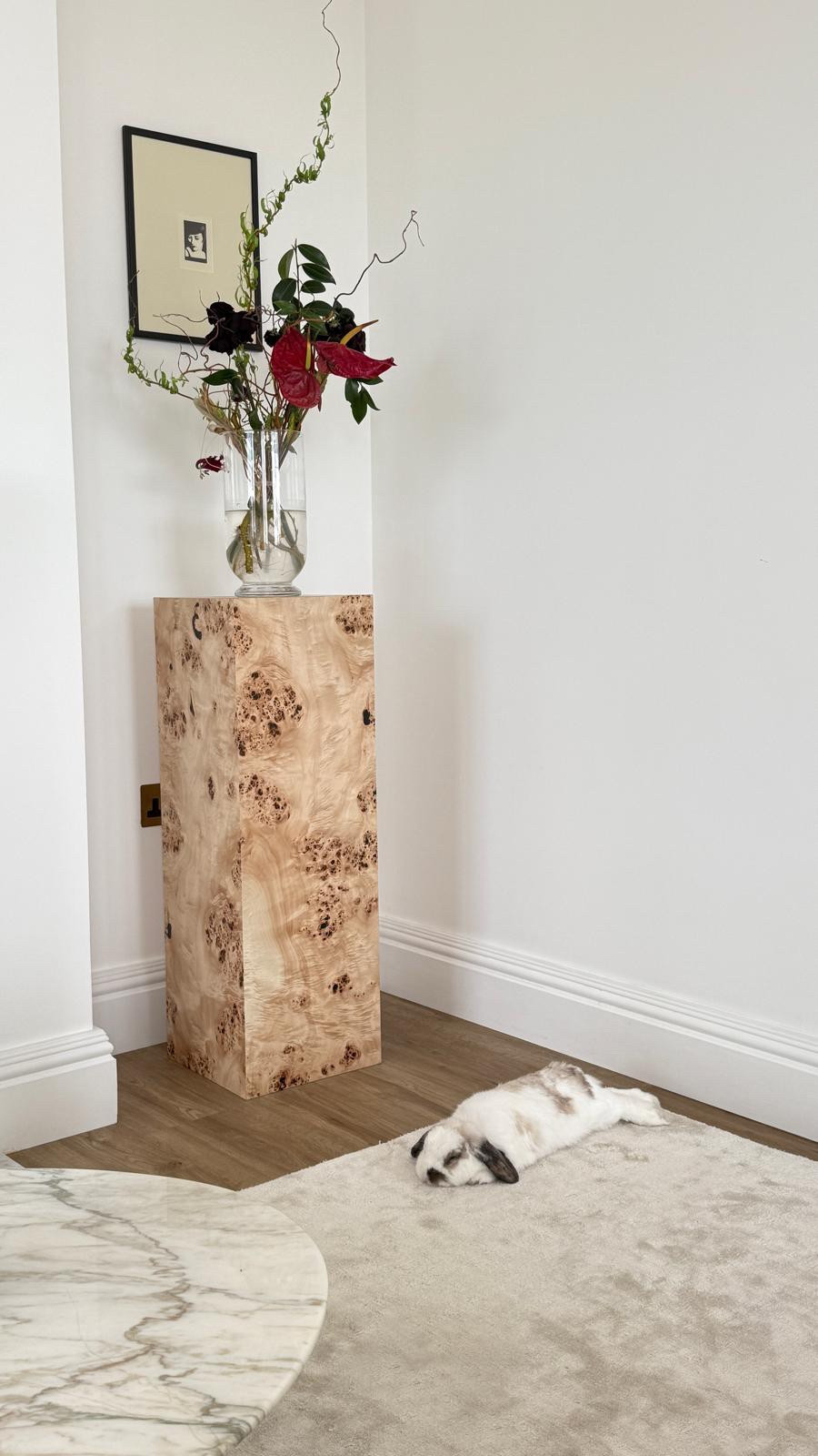 Home sweet home 🤍 Loving my plinth side table from Etsy, topped with a beautiful clear vase from Daylesford. 

 #LTKspring #LTKhome
