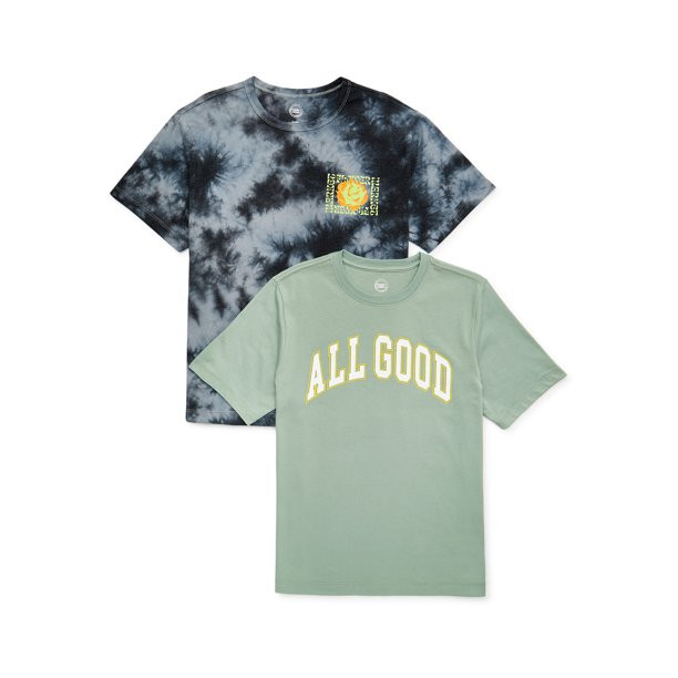 Wonder Nation Boys Short Sleeve Graphic T-Shirt, 2-Pack, Sizes 4-18 & Husky | Walmart (US)