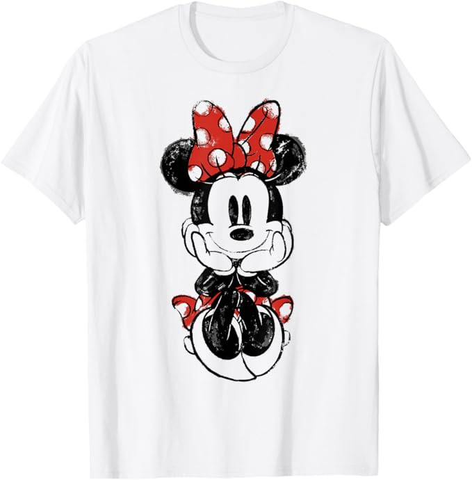 Disney Mickey and Friends Minnie Mouse Doodle T-Shirt Small | Amazon (US)