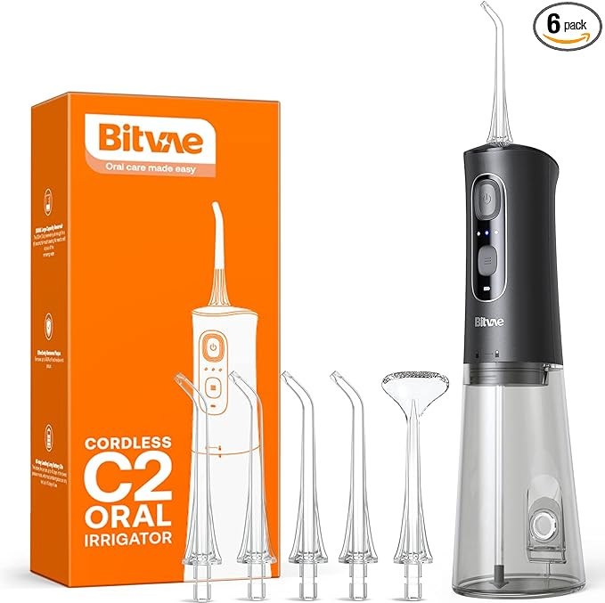 Bitvae Cordless Water Dental Flosser for Teeth, Portable 300ML Water Teeth Cleaner Picks, 3 Clean... | Amazon (US)