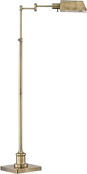 Regency Hill Jenson Traditional Metal Adjustable Pharmacy Floor Lamp Swing Arm 54" Tall Aged Bras... | Amazon (US)