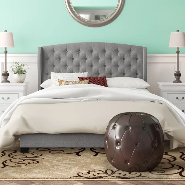 Rhode Tufted Upholstered Low Profile Standard Bed | Wayfair Professional