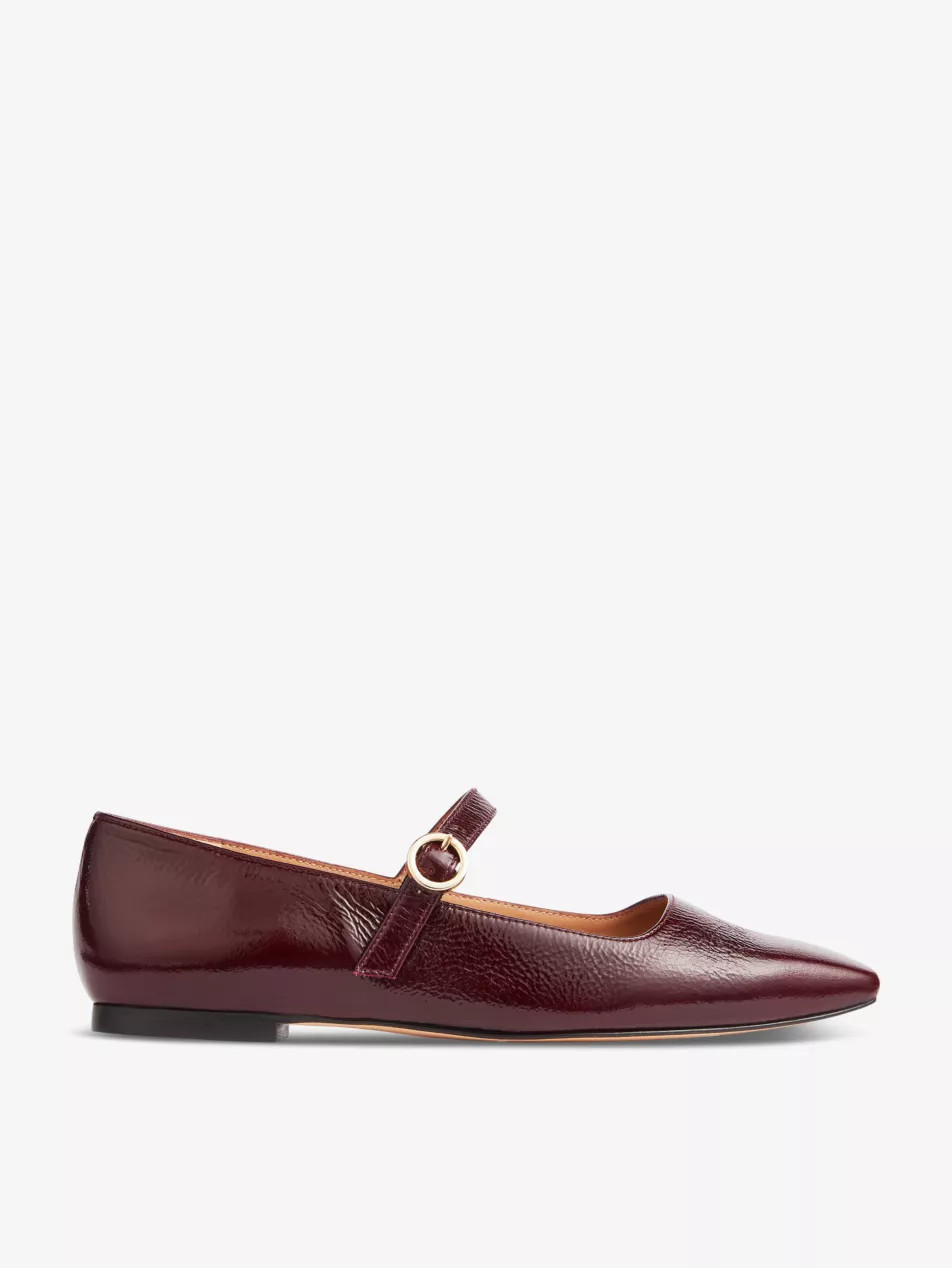 Willow buckled patent-leather Mary Jane flats | Selfridges
