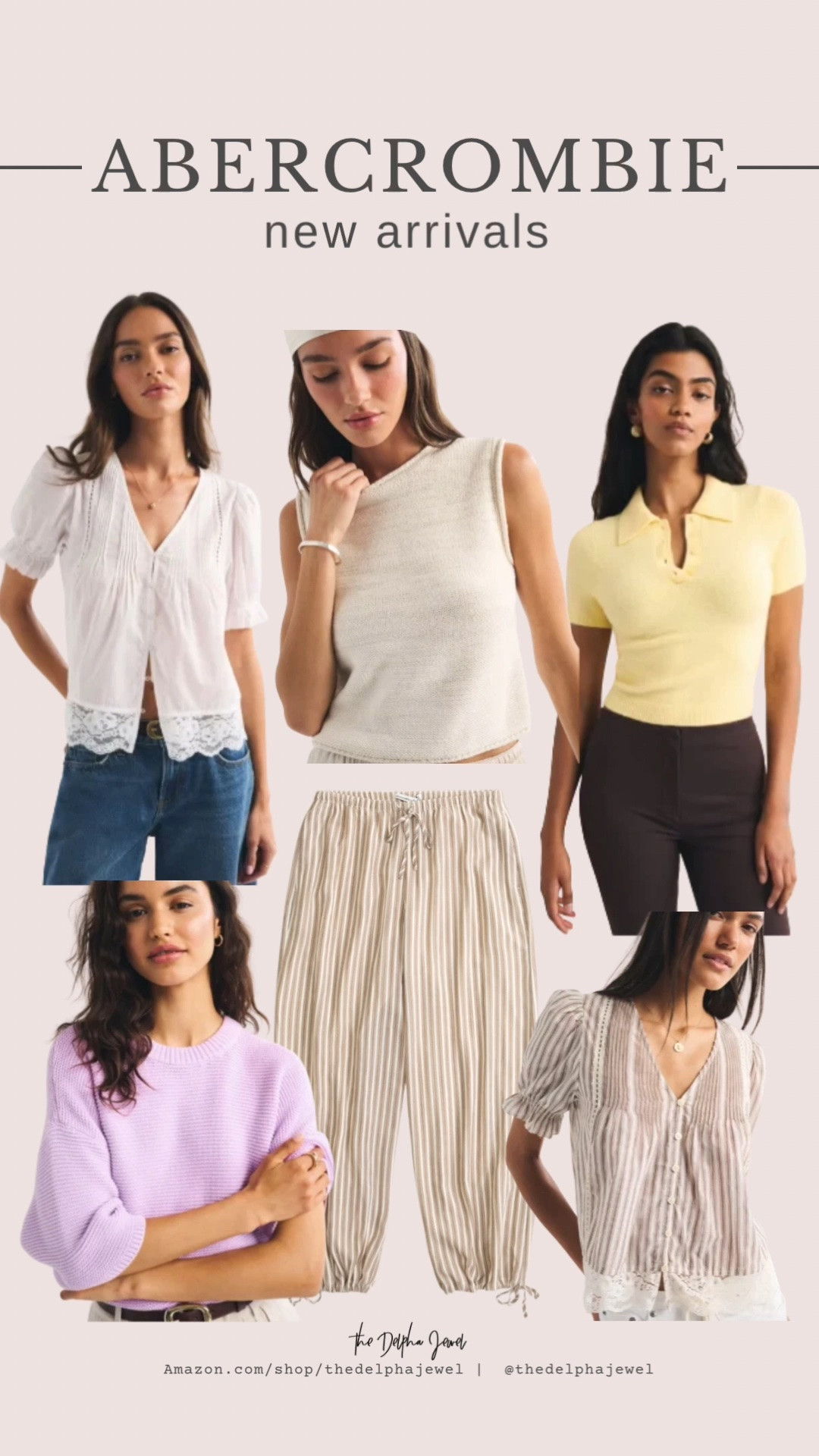 @abercrombie new arrivals 👌🏼

Short sleeve sweater polo, cotton textural stitch boxy sweater tee, crinkle balloon pull on pants, cotton lace trim blouse, over 40 style, summer outfits over 40, vacation outfits, teacher outfits, work outfits

#LTKMidsize #LTKOver40 #LTKgrwm