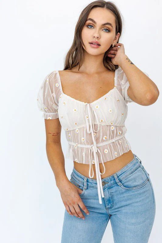 Embroidered Crop Top | Mod&Soul