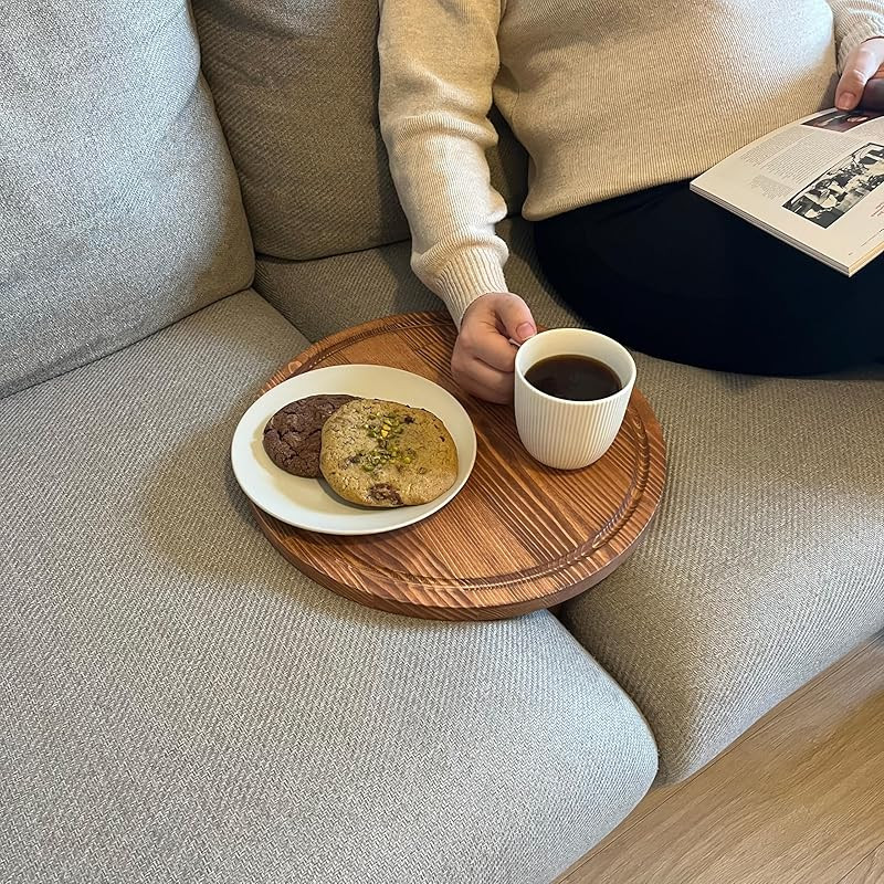 Sofa Tray – Wooden Foldable Sofa Tray Table For Seat Cushion, Perfect for Coffee & Remote Contr... | Amazon (US)