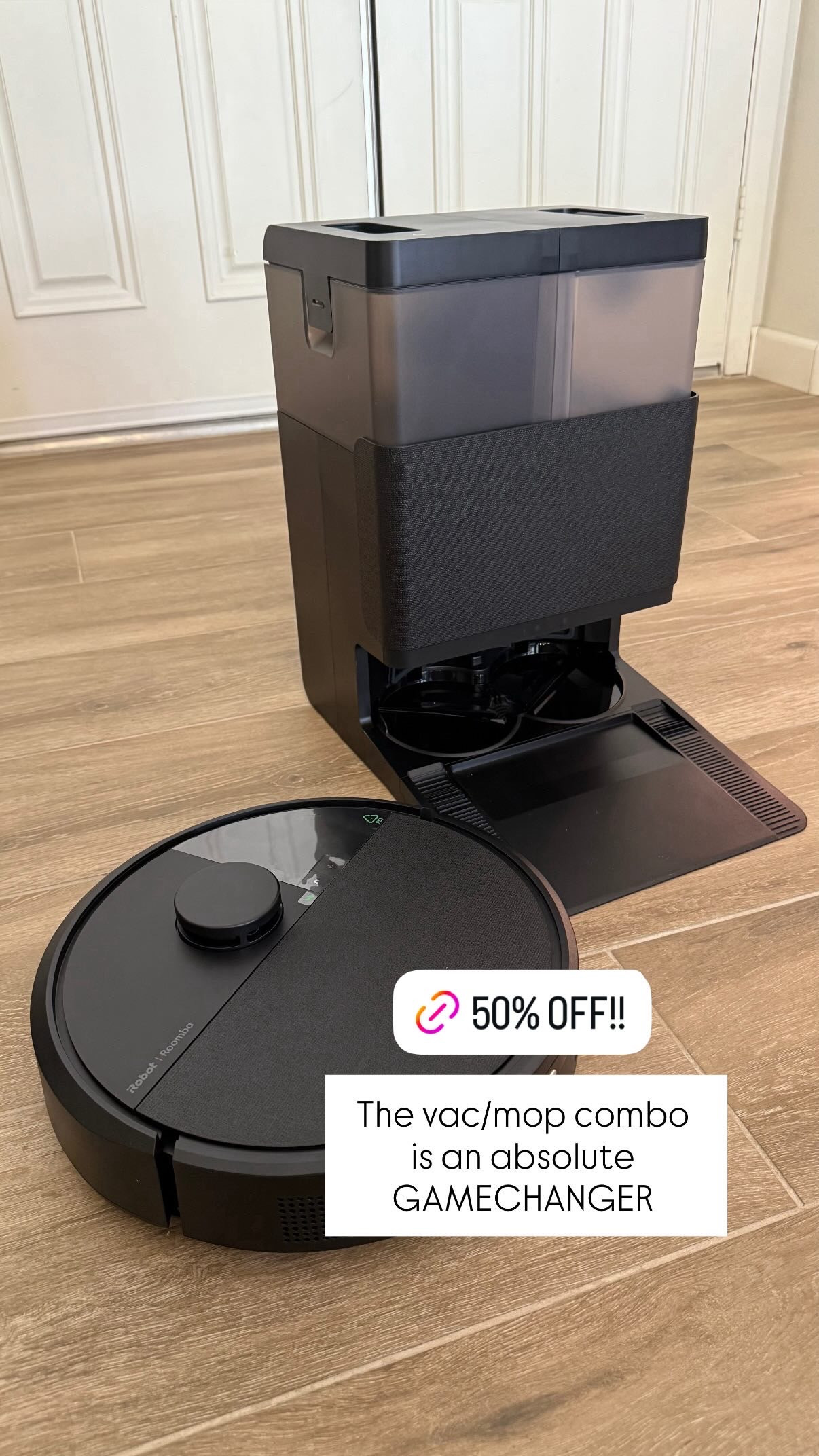Roomba Vacuum + Mop – 50% Off

The Roomba vac+mop is a game changer — and it’s 50% OFF, best price I've ever seen! Vacuums AND mops at the same time, self-charging, app controlled, and perfect for busy homes, pets, and everyday messes.

-
-
robot vacuum mop, Roomba sale, smart home cleaning, vac mop combo, best BFCM deal, pet-friendly cleaning, hands-free cleaning, Amazon home deals, cleaning hacks, floor cleaning robot, hardwood floor mop, modern home essentials, home care gadgets
 

 

#LTKCyberWeek #LTKHome #LTKSaleAlert