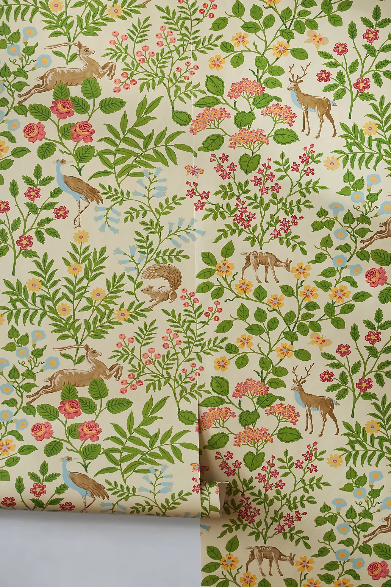 Woodland Floral Peel-and-Stick Wallpaper by Ben & Erin Napier | Anthropologie (US)
