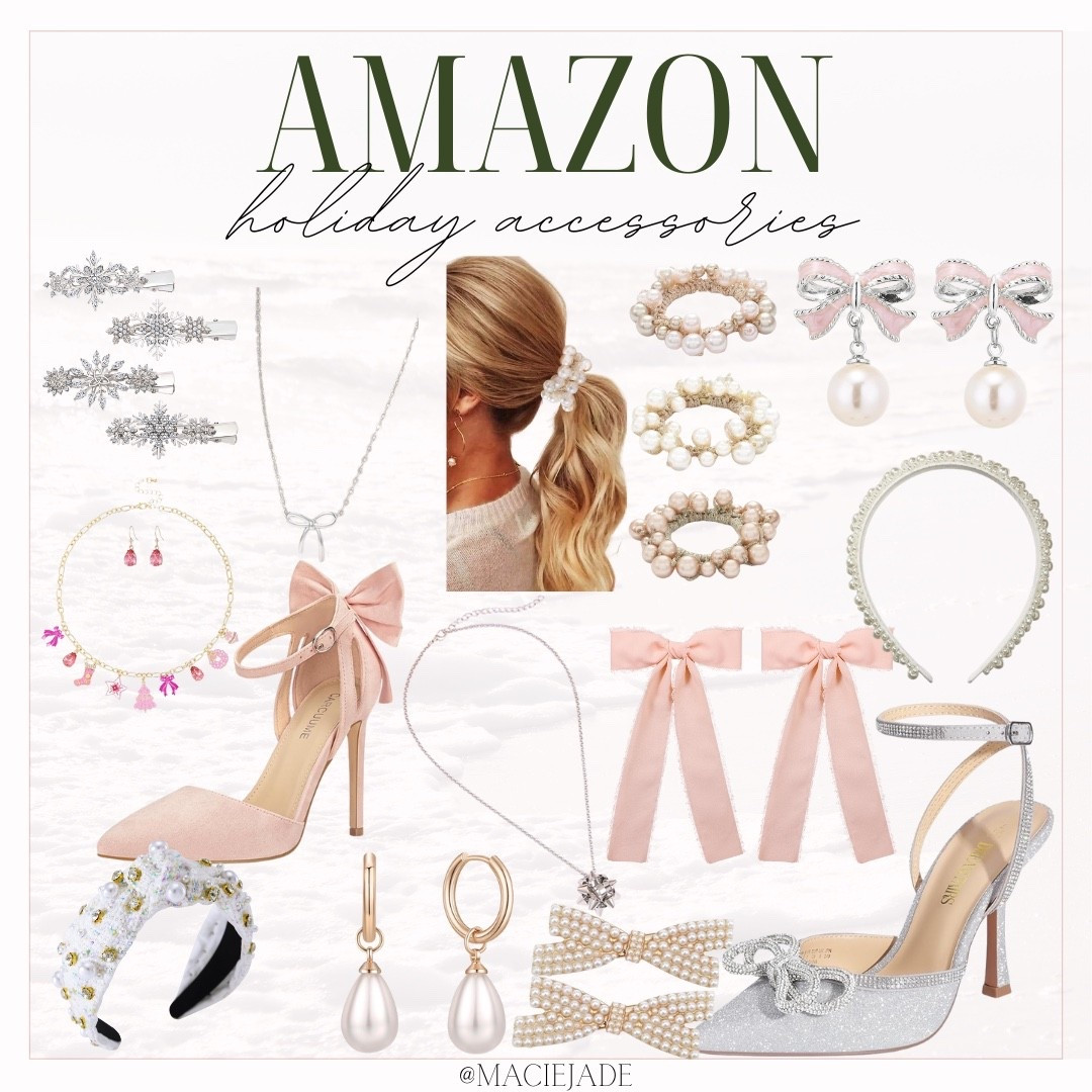 Amazon Holiday Accessories!🎀🎄😍 holiday accessories, accessories for women, pink accessories, silver accessories, cream accessories

#LTKHoliday #LTKgrwm #LTKSeasonal
