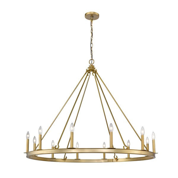 Barclay Olde Brass 48-Inch 12-Light Chandelier | Bellacor