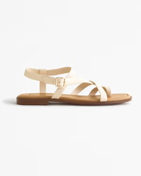 Wide Strappy Slide Sandals | Abercrombie & Fitch (US)