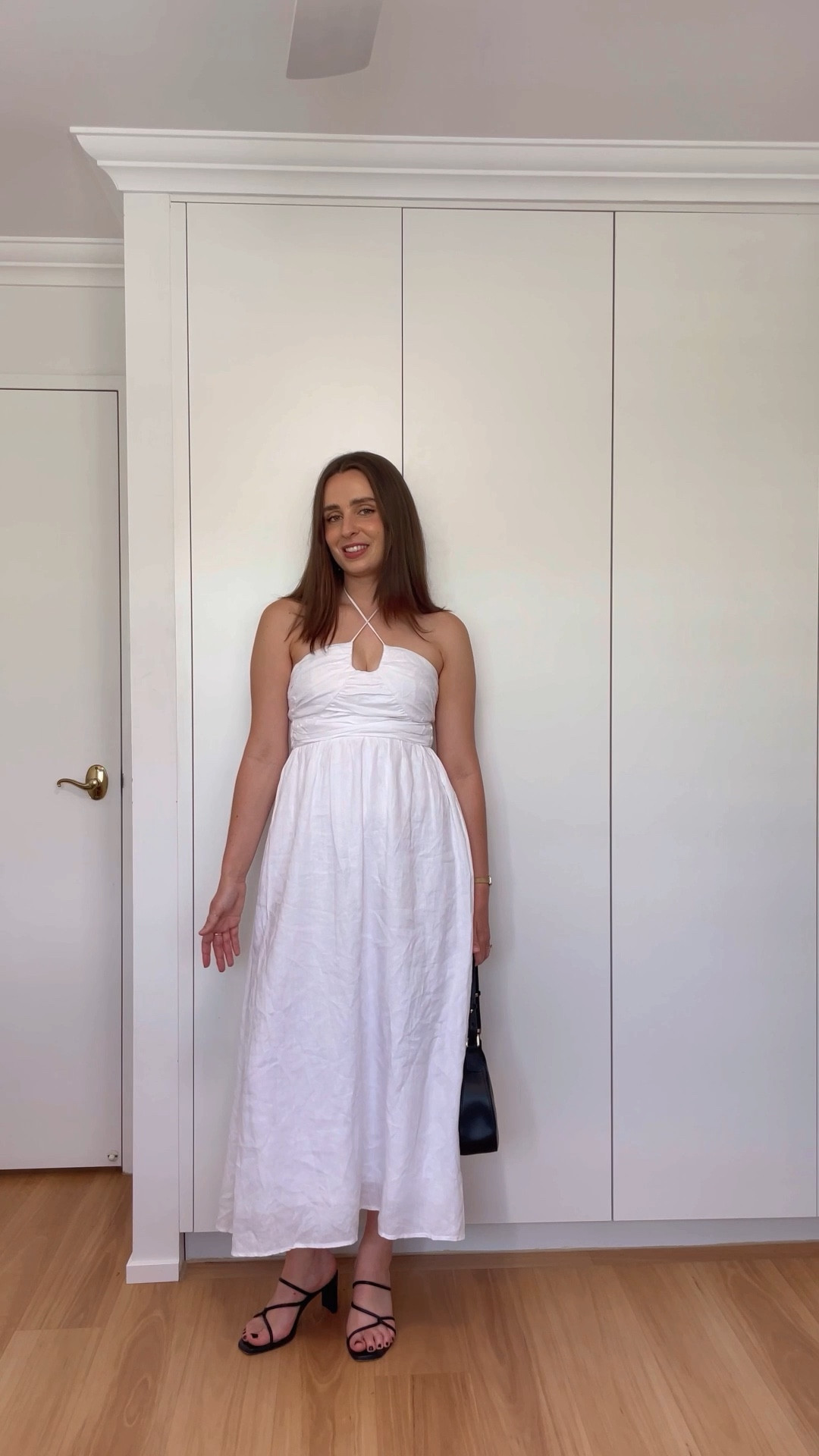 chinese dress ladies Cathlin Strapless Ruffle Hem Dress White