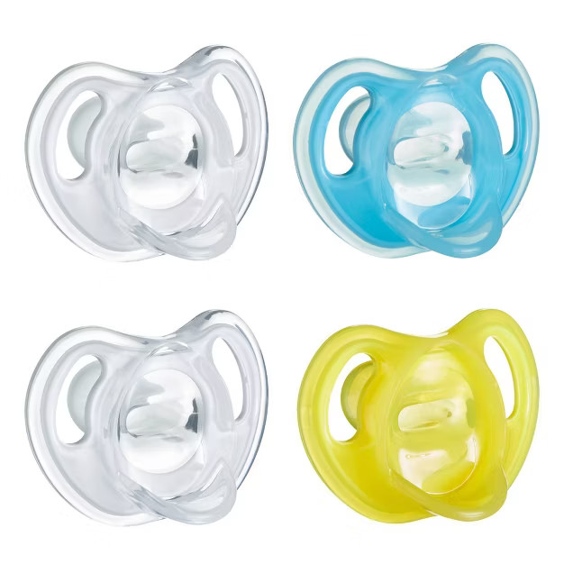 Tommee Tippee Ultra-light 4pk Silicone Baby Pacifier 6-18 Months - Blue/Yellow | Target