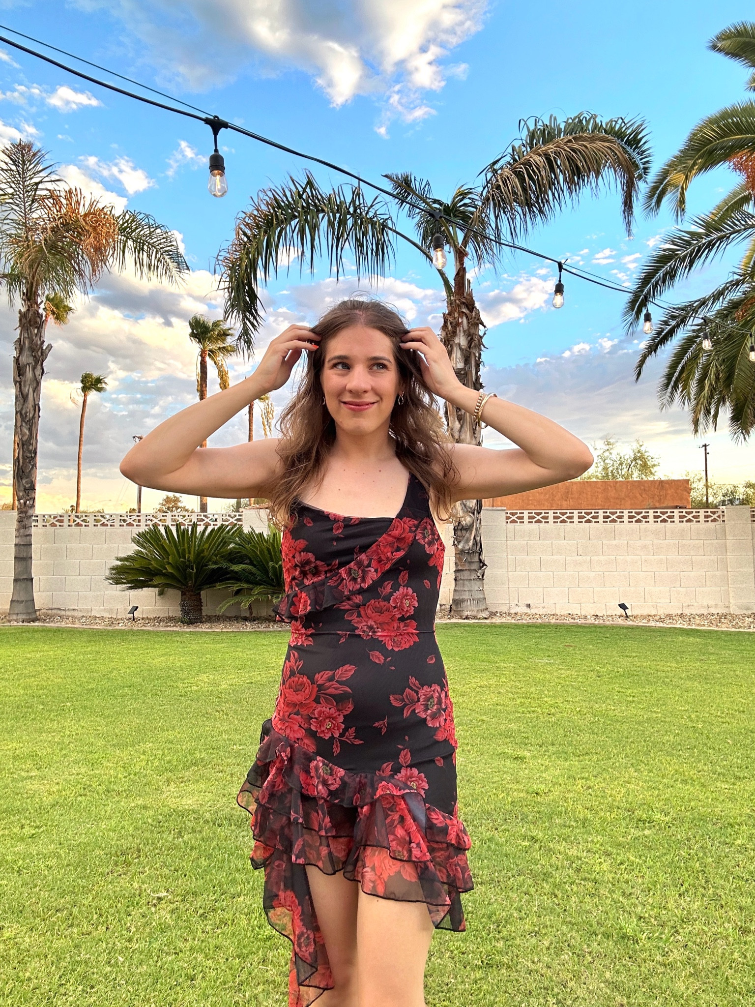 Black mesh ruffle mini dress with red roses from Peppermayo 

#LTKstyletip #LTKfindsunder100 #LTKparties