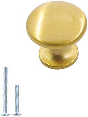 goldenwarm Knobs for Bathroom Cabinets - LS6050GD Brass Drawer Knobs Round Cabinet Knobs Metal Dr... | Amazon (US)