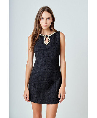 Women's Pearl Accented Cutout Mini Dress | Macy's