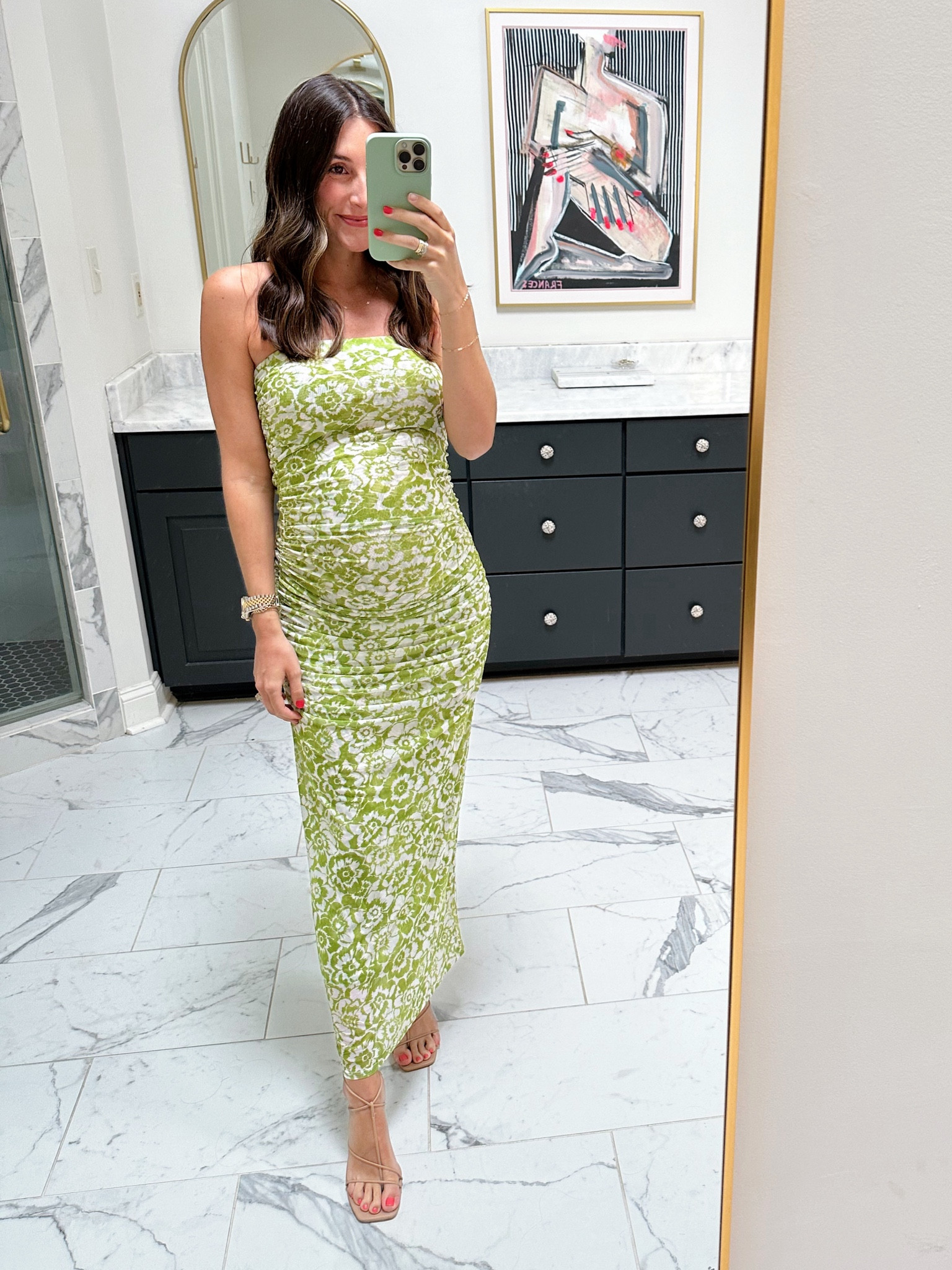 Non-maternity but bump friendly wedding guest dress! Wearing a small 💚

#LTKbump #LTKparties #LTKwedding