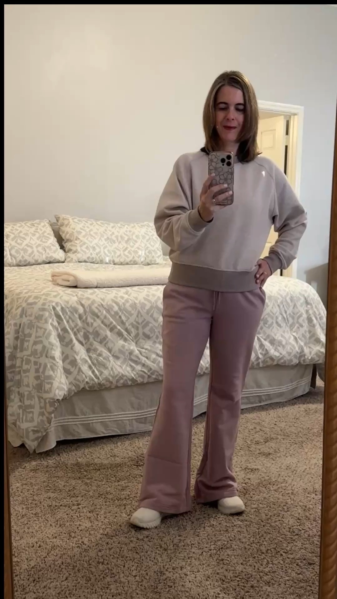 Had to share these comfy cozy fleece lined - flared pants. They are comfortable - soft, drawstring waist with pockets, and also comes in other colors and styles. 🤍 size- small pants, petite length

✨Flare Leg Sweatpants Pants | Comfortable Lounge Pants | Travel Outfit | Petite Style | Athleta Style  

#LTKPetite #LTKOver40 #LTKActive