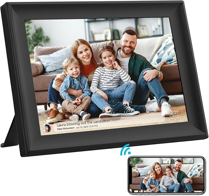 32GB 10.1 Inch WiFi Digital Picture Frame with 1280x800 HD IPS Touch Screen, Send Photo or Videos... | Amazon (US)