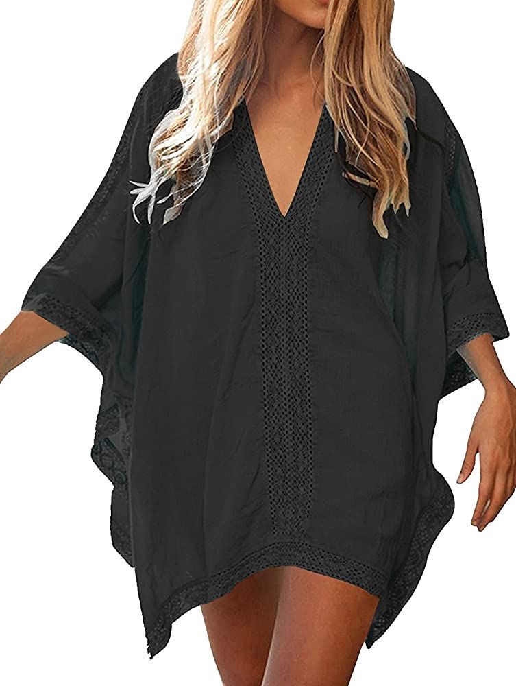 Loritta Womens Beach Bathing Suit Swim Bikini Swimsuit Oversized Cover Up Dresses | Amazon (US)