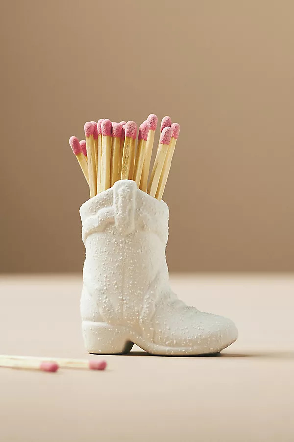 Paddywax Nashville Ceramic Cowboy Boot Match Holder | Anthropologie (US)