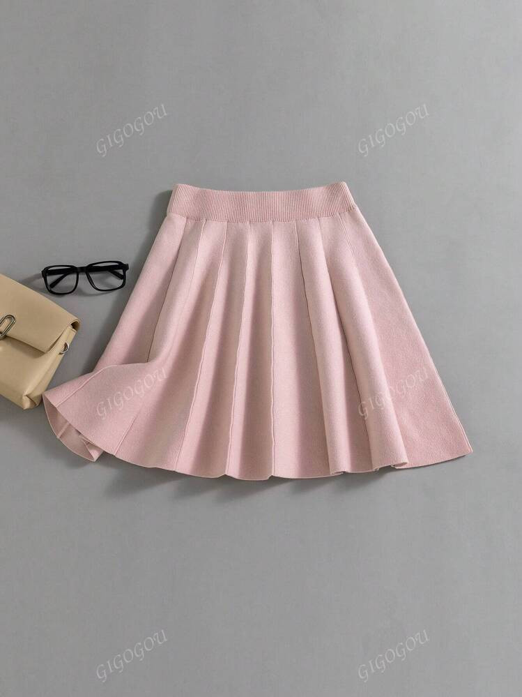 GIGOGOU Thick Autmn Winter Warm Knit Women Sweater Skirt | SHEIN