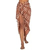 Back From Bali Womens Print Sarong Coverup Swimsuit Pareo with Boho Fringe & Coconut Clip - Wrap ... | Amazon (US)