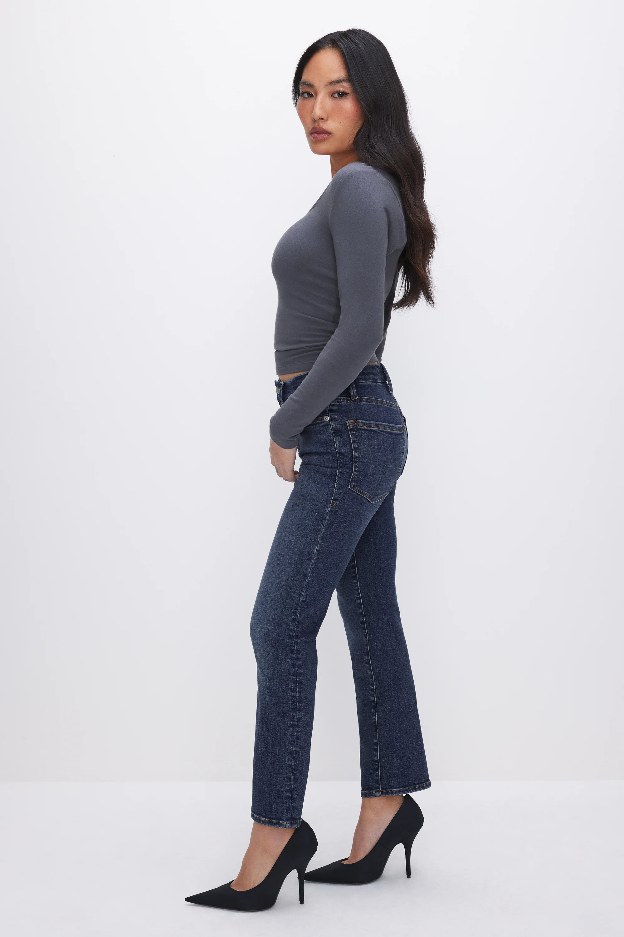 GOOD PETITE STRAIGHT JEANS | BLUE004 - GOOD AMERICAN | Good American