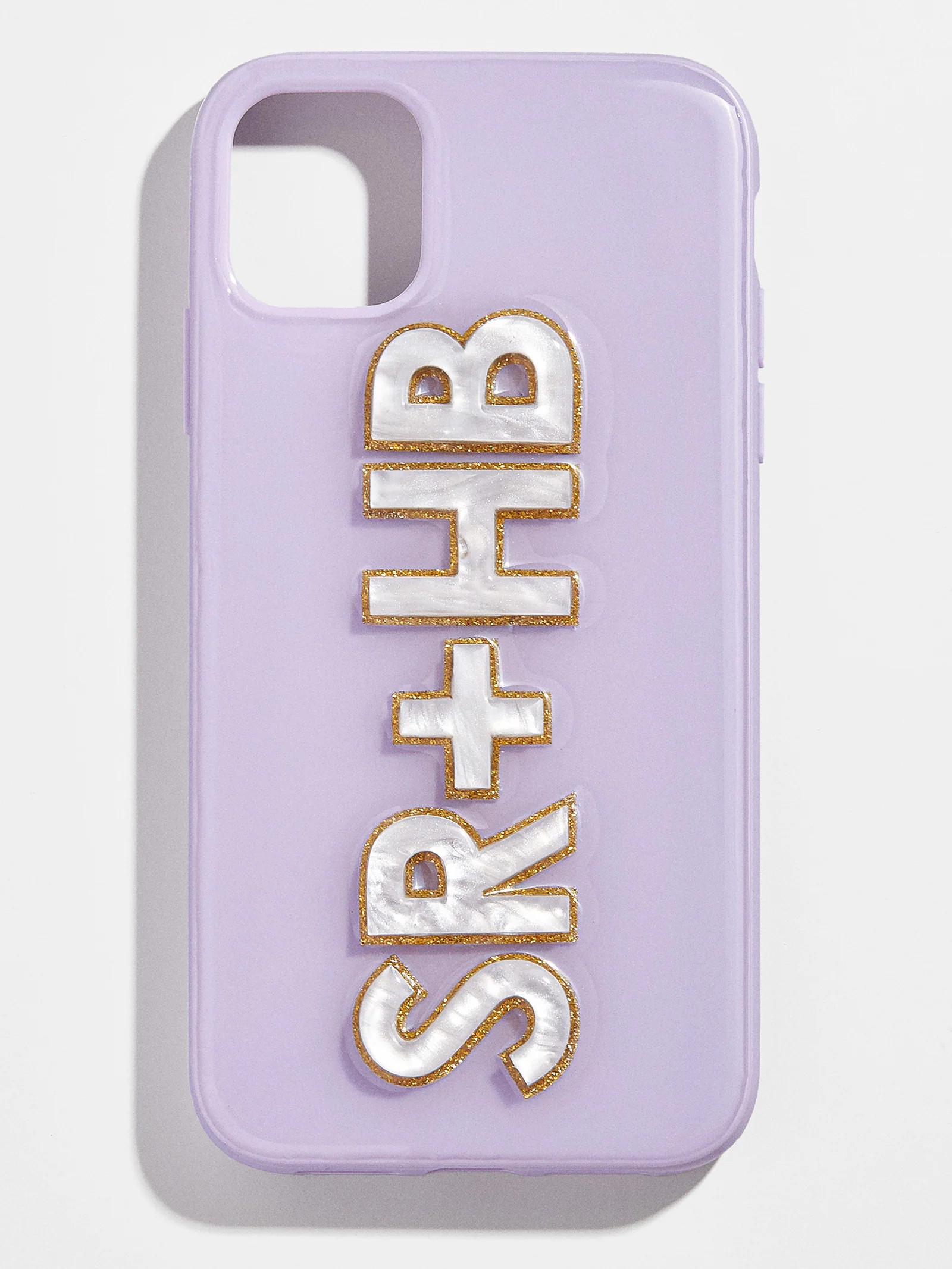 Block Font Custom iPhone Case - Lilac/White | BaubleBar (US)