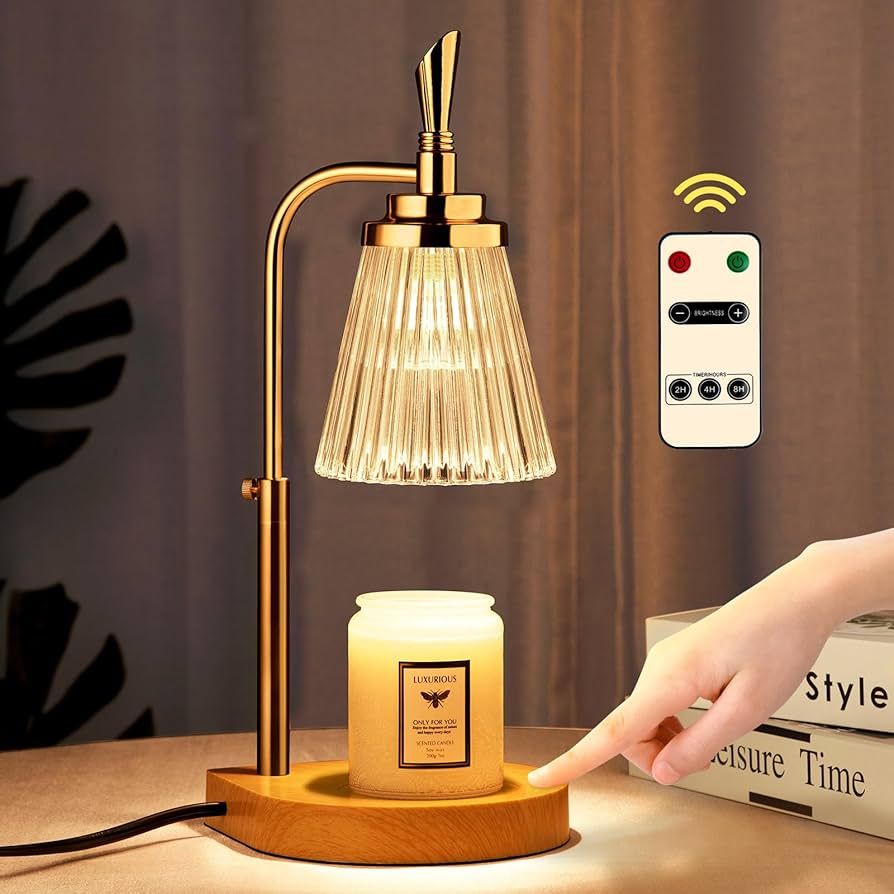 zukakii Candle Warmer Lamp, Remote Control & Touch Control Candle Warmer with 2-4-8H Timer and 4-... | Amazon (US)