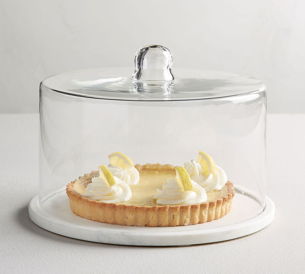 Glass Cake Dome & Marble Base | Pottery Barn (US)