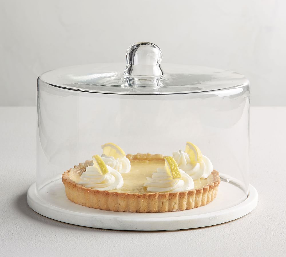 Glass Cake Dome & Marble Base | Pottery Barn (US)