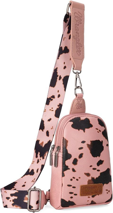 Wrangler Cow Print Crossbody Bags for Women Western Sling Bag for Women Cross Body Purse | Amazon (US)