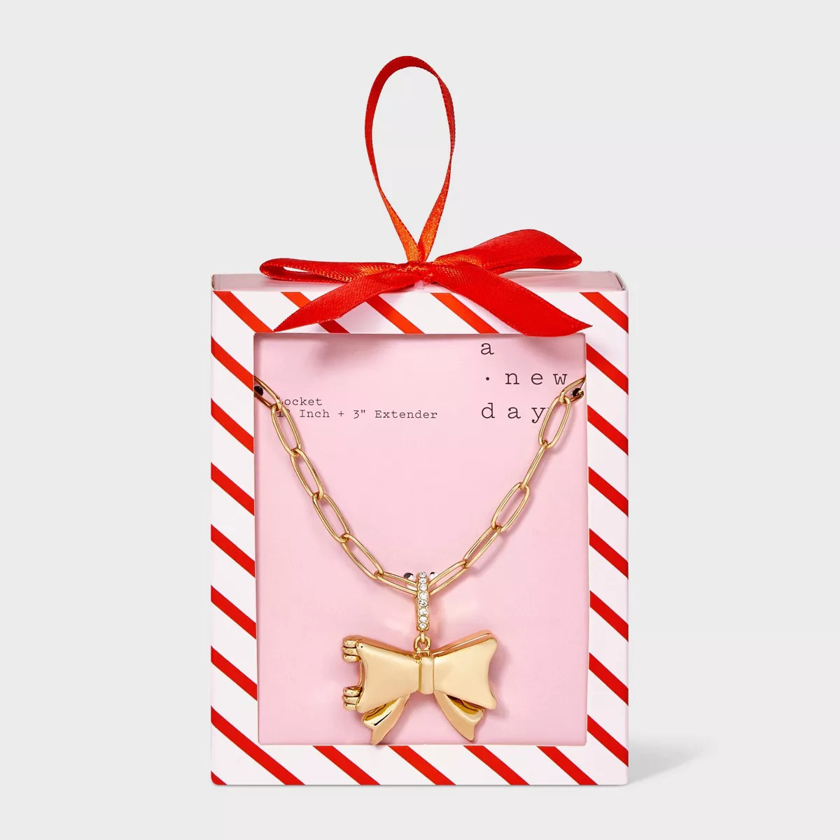 Bow Locket Necklace - A New Day™ Gold | Target