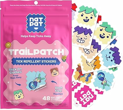 NATPAT TrailPatch Tick Repellent Stickers for Kids - All Natural Chemical Free Outdoor Bug Patch ... | Amazon (US)