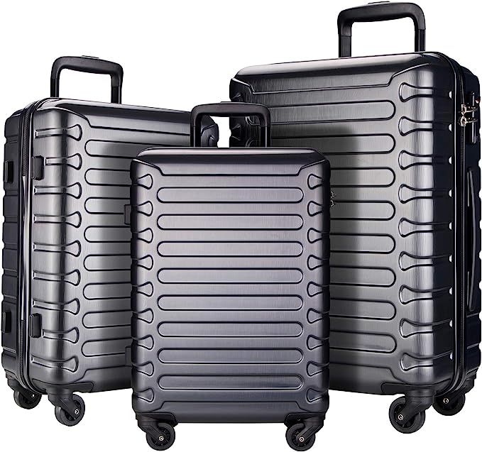 SHOWKOO 3 Piece Luggage Sets Expandable ABS Hardshell Hardside Lightweight Durable Spinner Wheels... | Amazon (US)