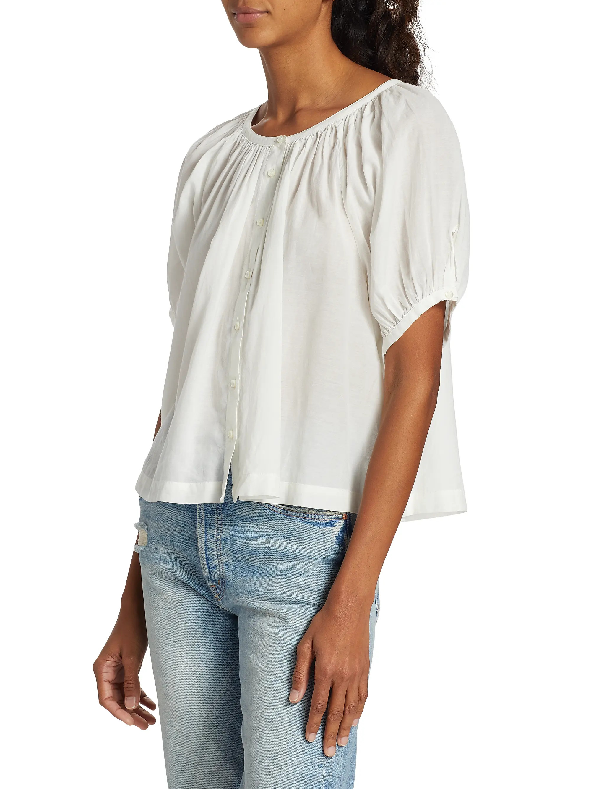 June Puff-Sleeve Top | Saks Fifth Avenue