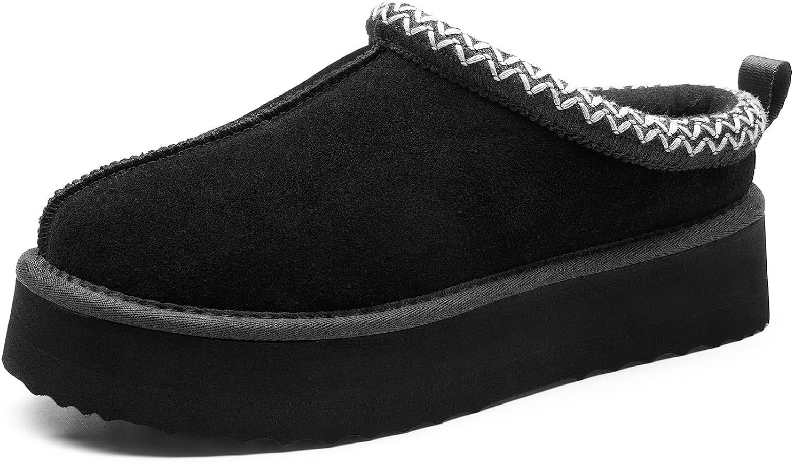 DREAM PAIRS Women's Platform Slippers Genuine Suede Slip-on Warm FuzzyEasy Autumn Winter Fluffy C... | Amazon (US)