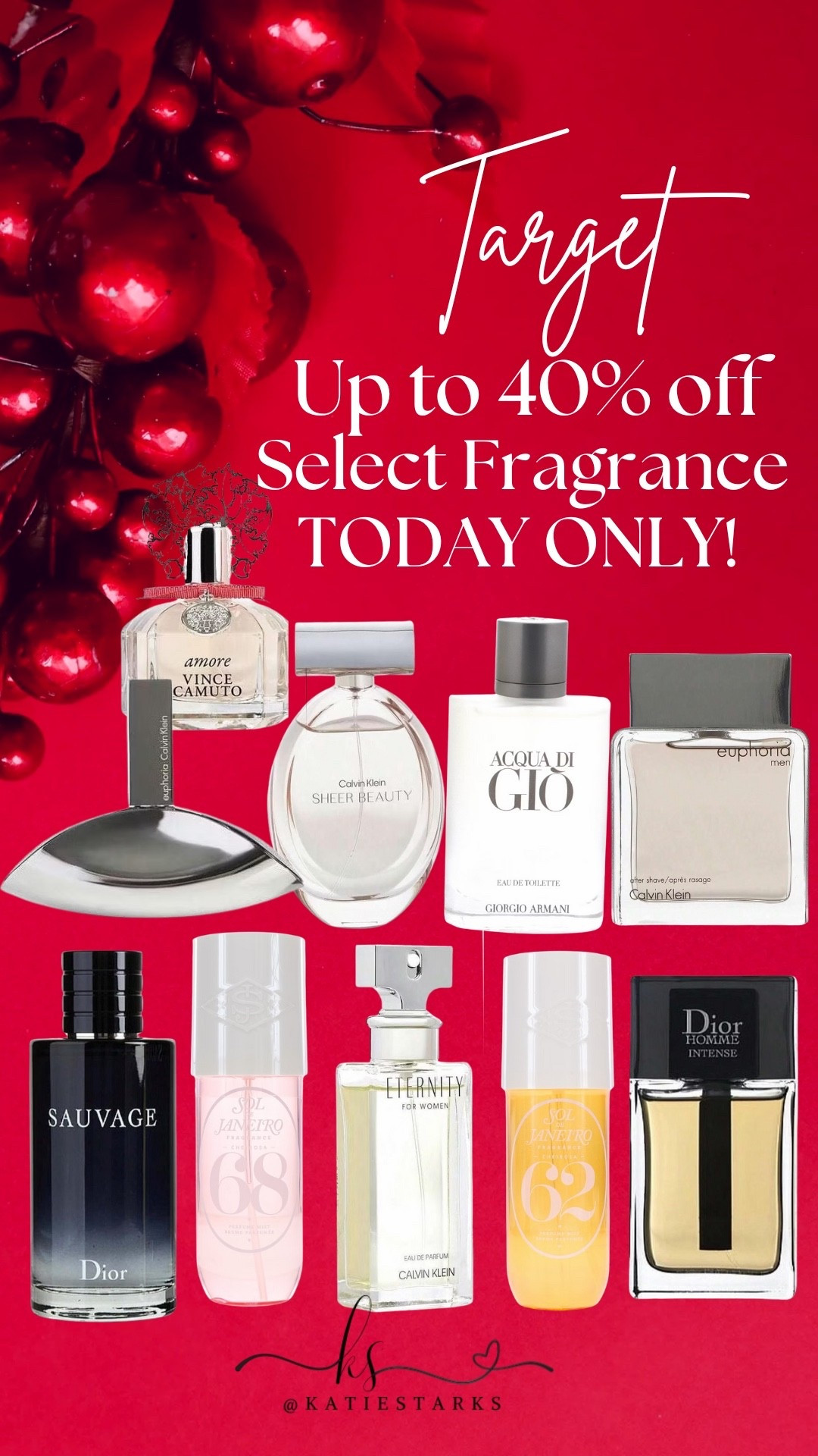 Today only - up to 40% off select fragrances at Target!

#LTKSaleAlert #LTKGiftGuide #LTKHoliday