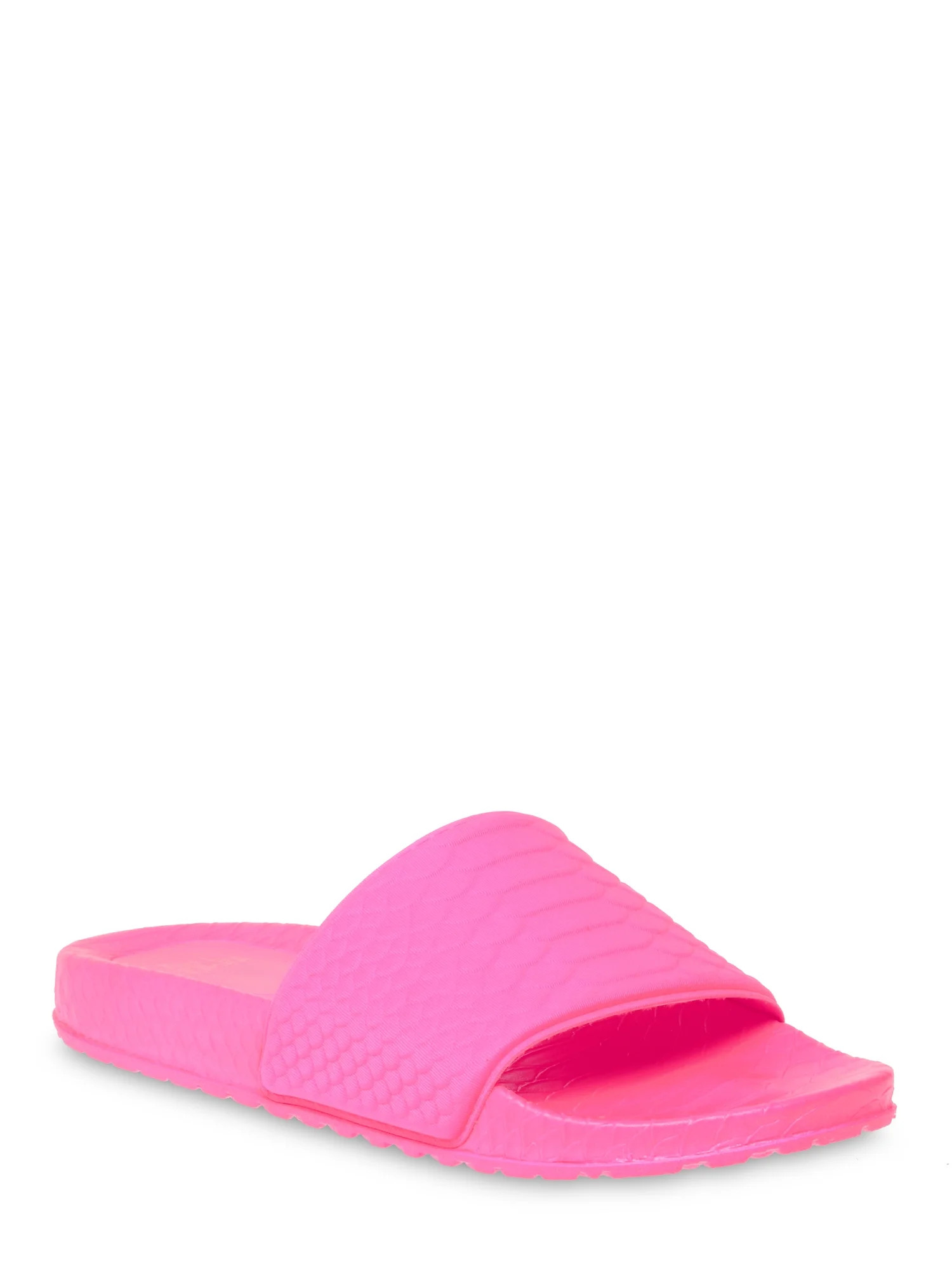 Women's Time and Tru Neon Snake Pool Slide Sandal | Walmart (US)