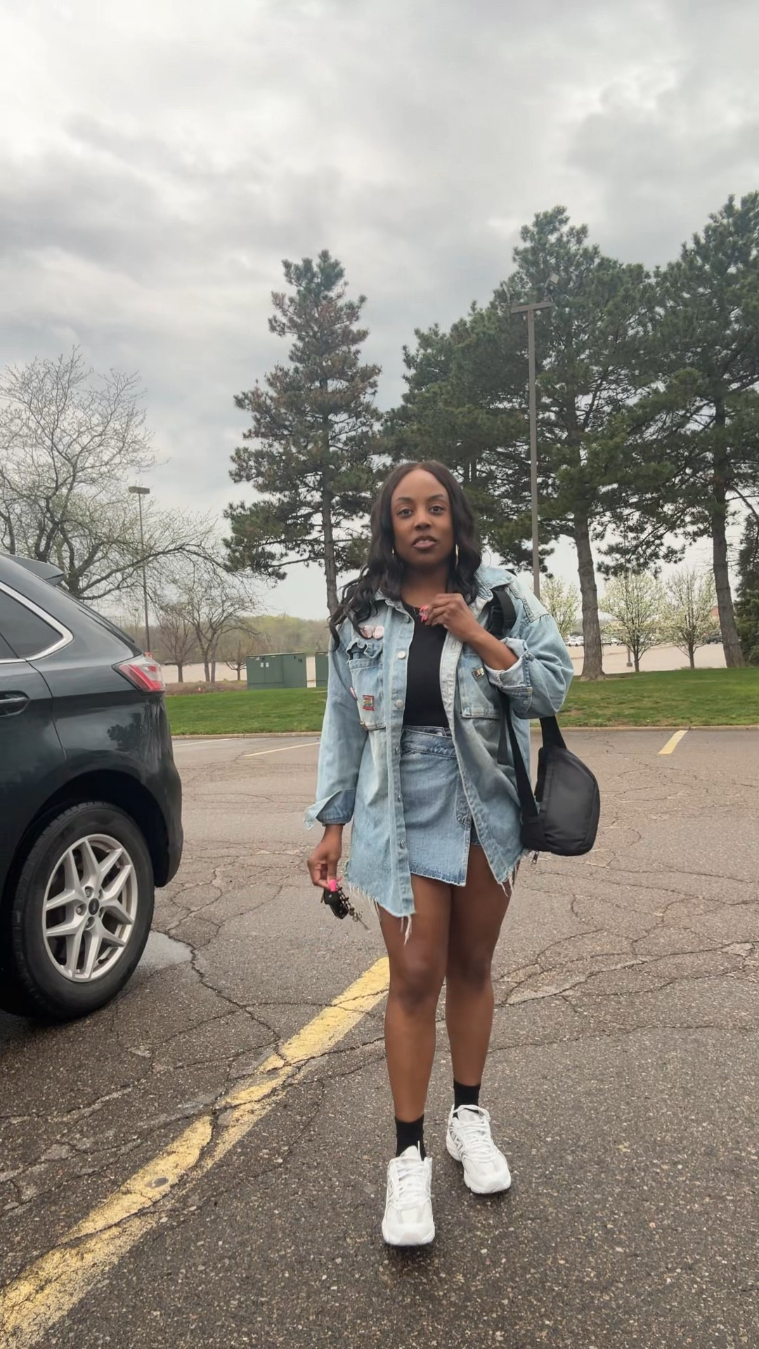I’m loving this skort from express, I decided to pair it with a denim shacket for a little denim on denim action  

#LTKOver40 #LTKPetite #LTKootd