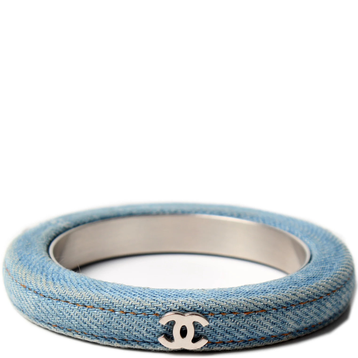 CC Denim Bangle | Keeks Designer Handbags