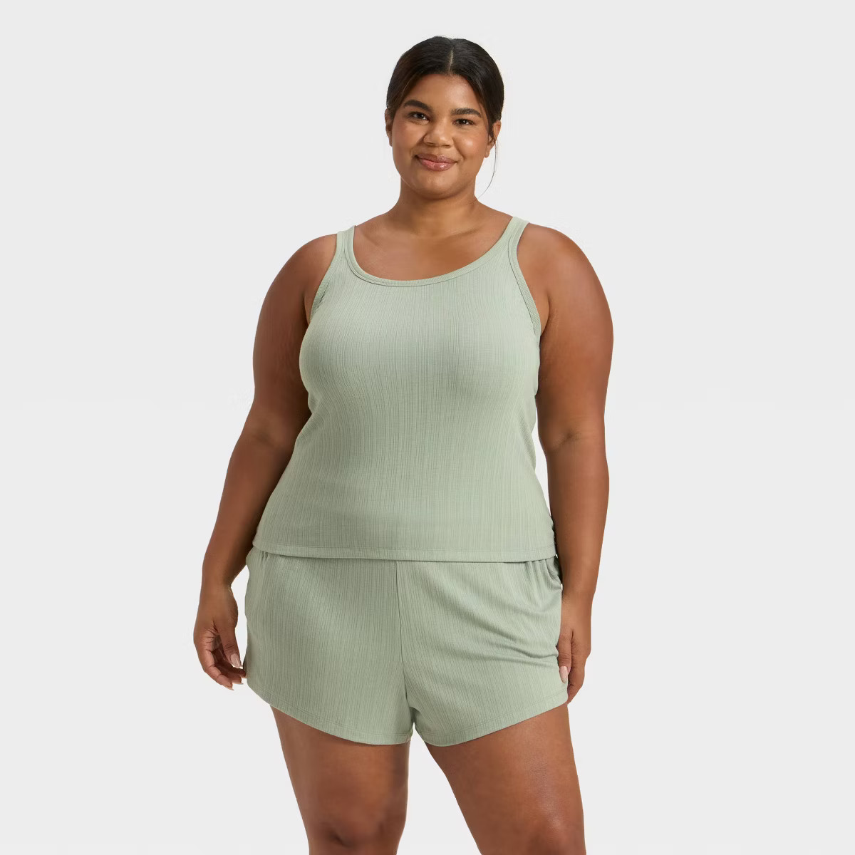 Women's Ribbed Tank Top and Shorts Pajama Set - Auden™ | Target