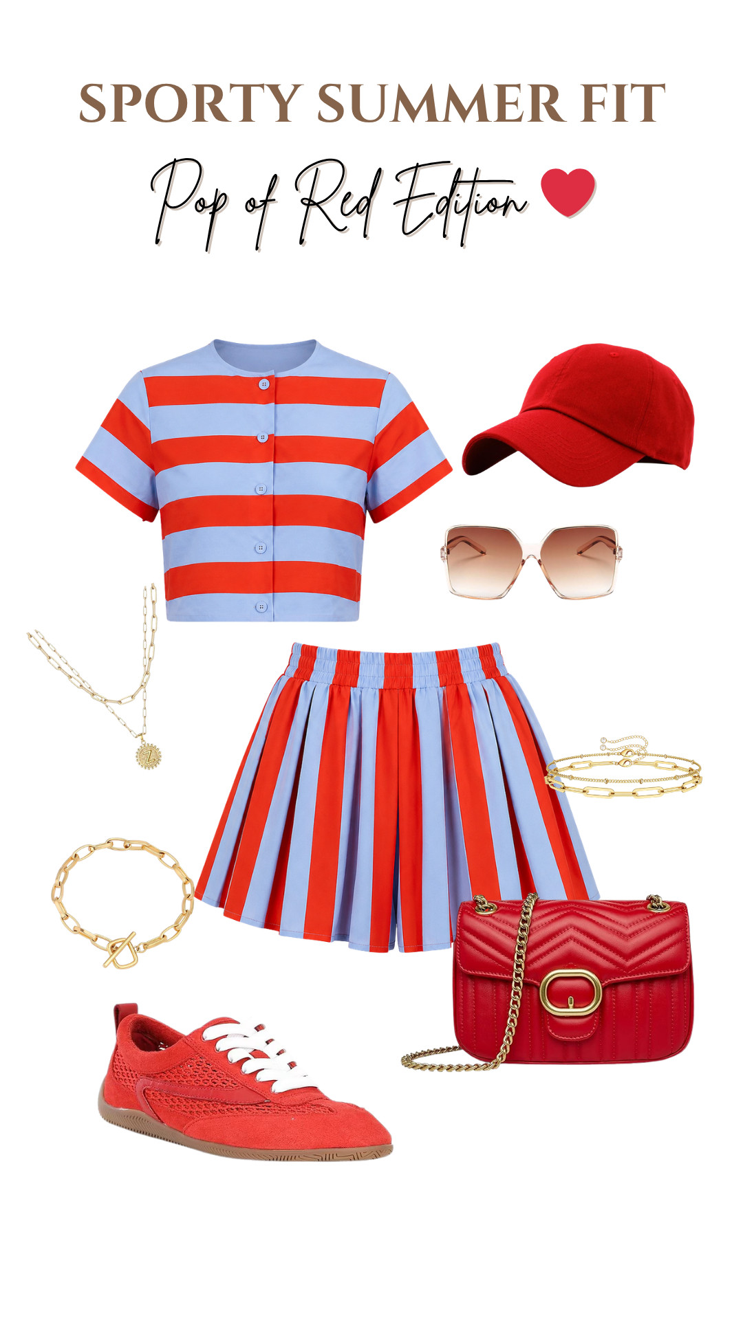 A fun sporty look with the cutest pop of red ❤️ Perfect for errands, casual days, game days, or weekend plans.

#LTKStyle #SportyChic #CasualStyle #PopOfRed #EverydayOutfit #WeekendStyle #CasualLook #FashionFinds #SummerStyle #LTKFashion #SportyStyle #OOTDInspo #RedFashion #EasyStyle #TrendyLooks 

 #LTKgrwm #LTKootd #LTKSeasonal