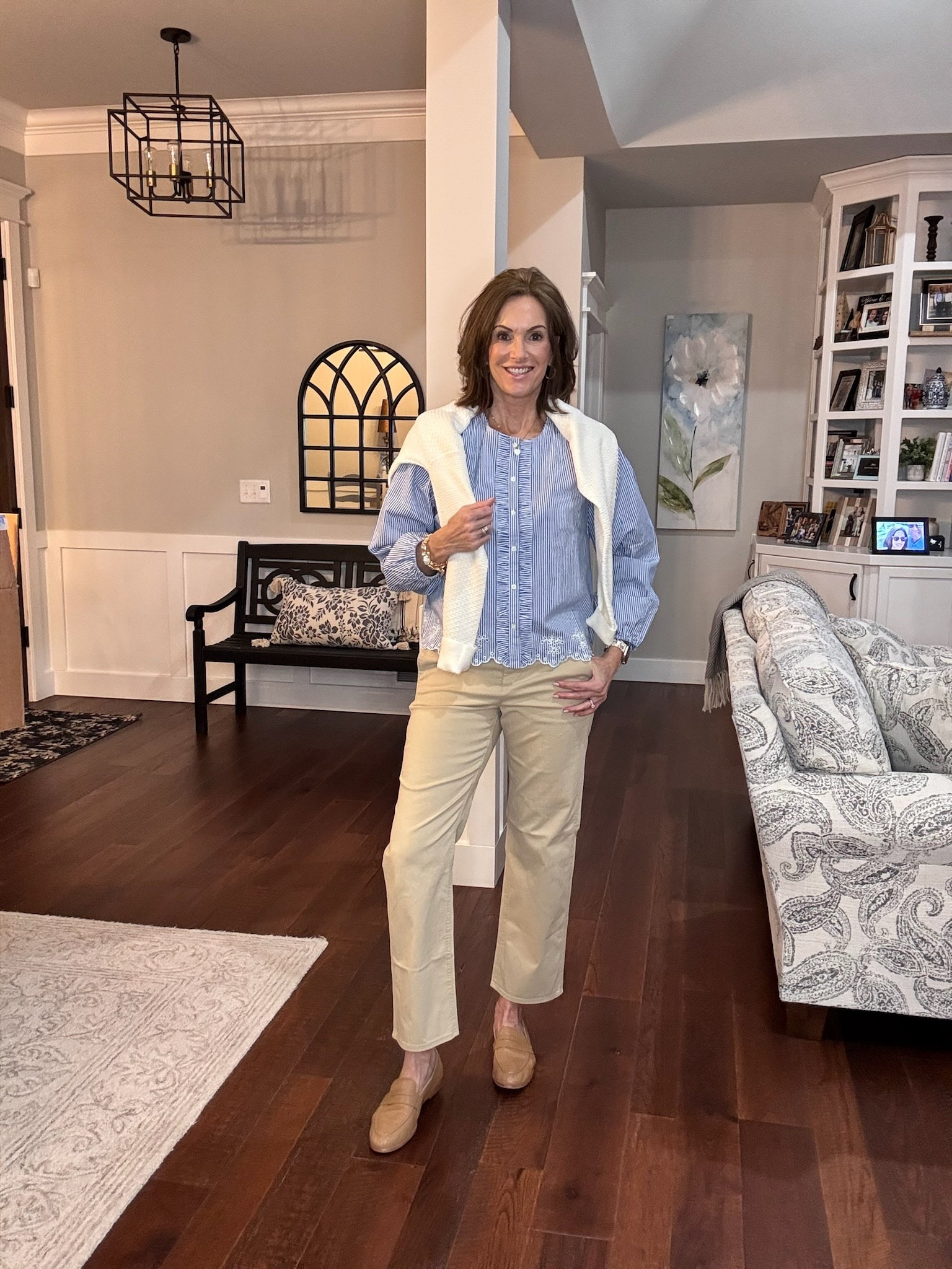 Spring ootd! 
Striped shirt - large Pants - 29 regular (also available in petite and tall). - - - Women’s fashion, outfit inspo, outfit ideas, what to wear for, fashion over 40, fashion over 50, winter fashion, winter styles, winter outfits, winter outfit inspo, trending fashion, chic style, winter to spring outfits, winter to spring style, winter to spring transition outfits, spring outfits, spring fashion, spring style, women’s winter outfit, women’s spring outfit

#LTKOver40 #LTKSeasonal #LTKootd