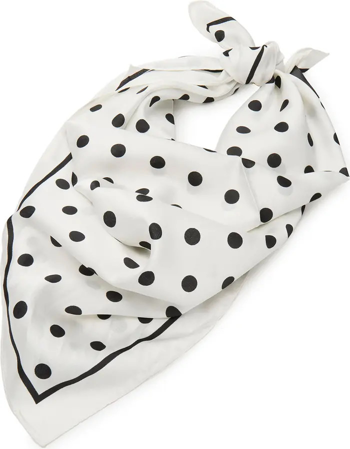 Polka Dot Square Satin Scarf | Nordstrom