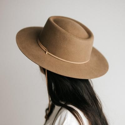 Wren Flat Brim Telescope Hat - Brown | Gigi Pip